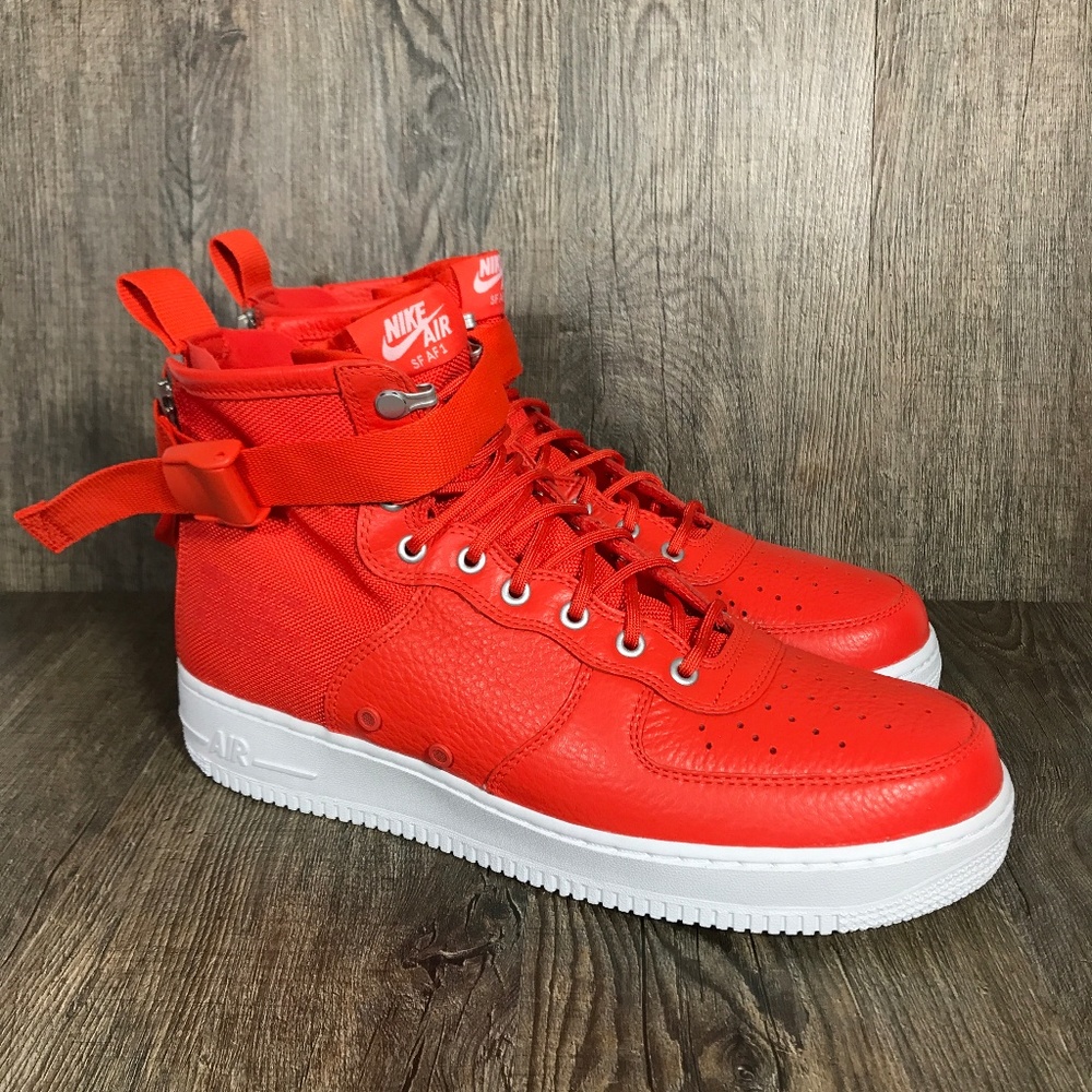 Nike SF Air Force 1 Mid Team Orange Men's Size 11